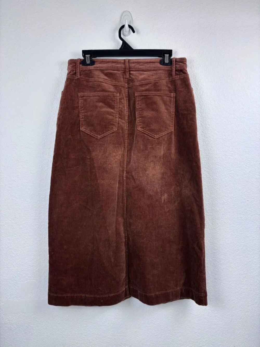 Loft women's 6 brown corduroy midi maxi skirt a-line fall casual Y2K modest